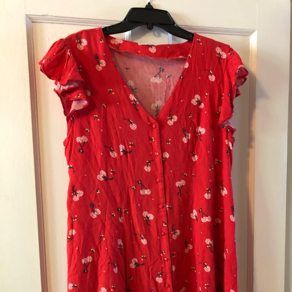 Red summer dress